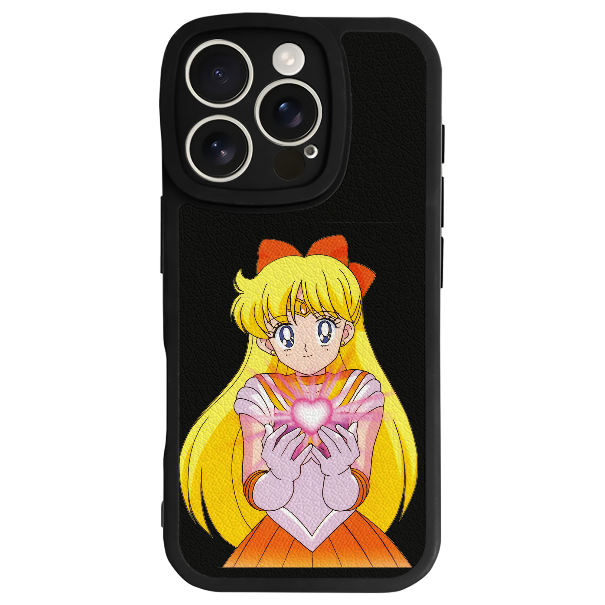 （画像用） 美少女戦士セーラームーン 愛野 美奈子 あいの みなこ Sailor Moon Aino Minako 【iPhone 16シリーズ対応】シリコンスマホケース（レザー調） 材質：シリコン